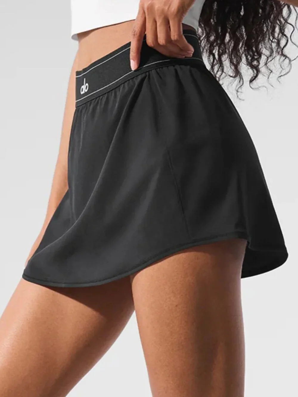 NWT Alo Yoga Match Point Tennis Skirt Black🧸
